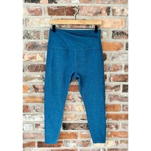 Beyond Yoga Blue Spacedye At Your Leisure Crop Leggings Crossover Waist, XL